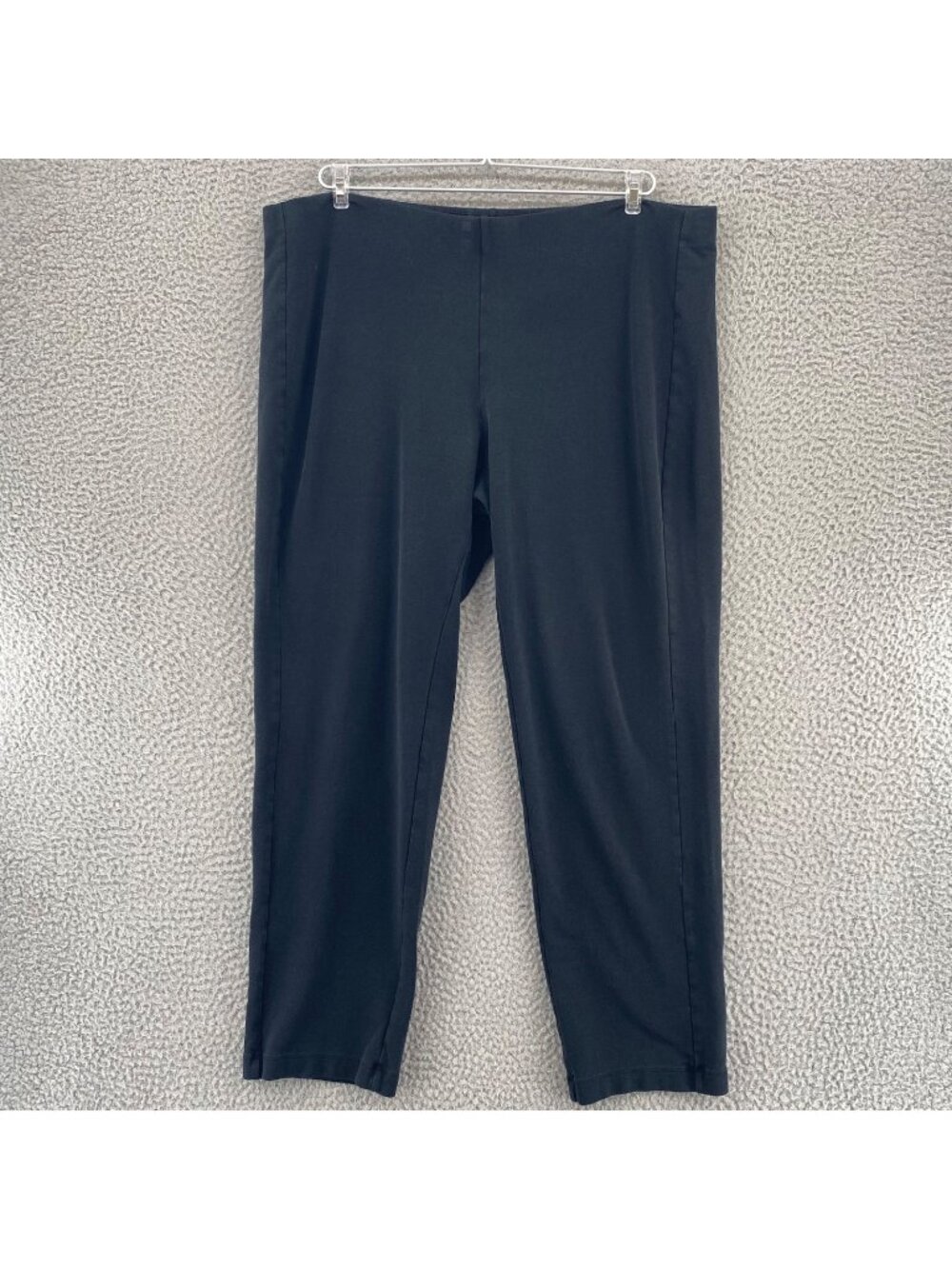J Jill Pants Womens Large Petite Pure Black Slim Leg Ankle Joggers Stretch Knit